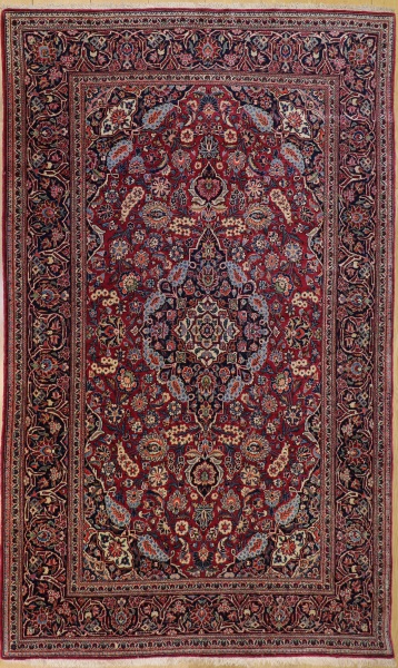 R7766 Antique Persian Kashan Carpet