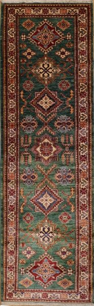 R8296 Caucasian Kazak Handmade Carpet Runners