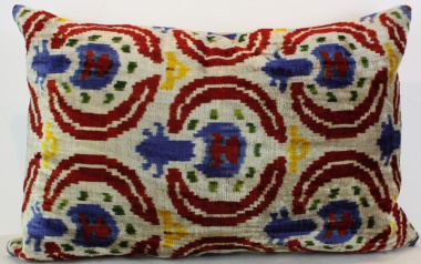 P7 Silk Velvet Ikat Cushion Cover