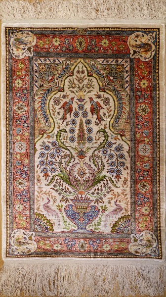 R5363 Turkish Hereke Silk Rug