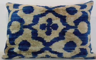 P6 Uzbek Velvet Ikat Cushion Covers