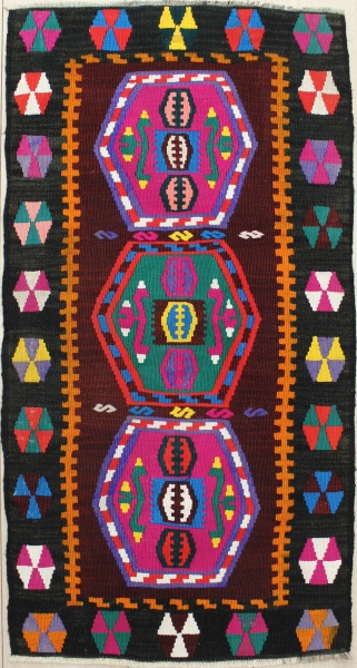 R4389 Vintage Kelim Rug