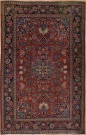 R9318 Antique Persian Kashan Rug