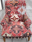 R4133 Kilim Covered Lion Chair